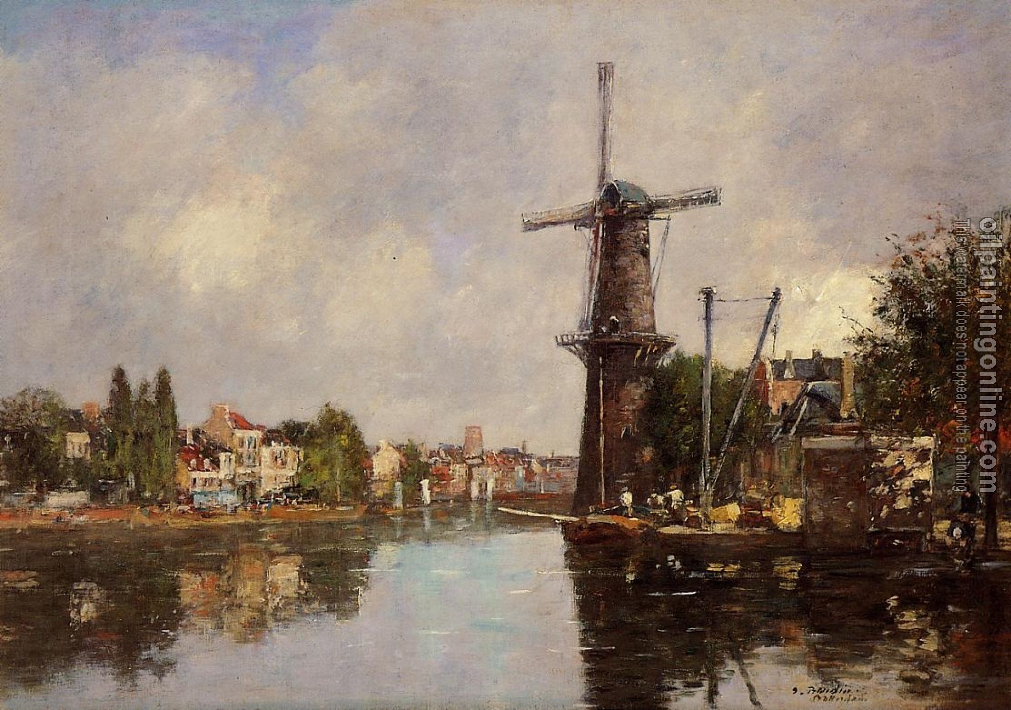 Boudin, Eugene - View of Rotterdam